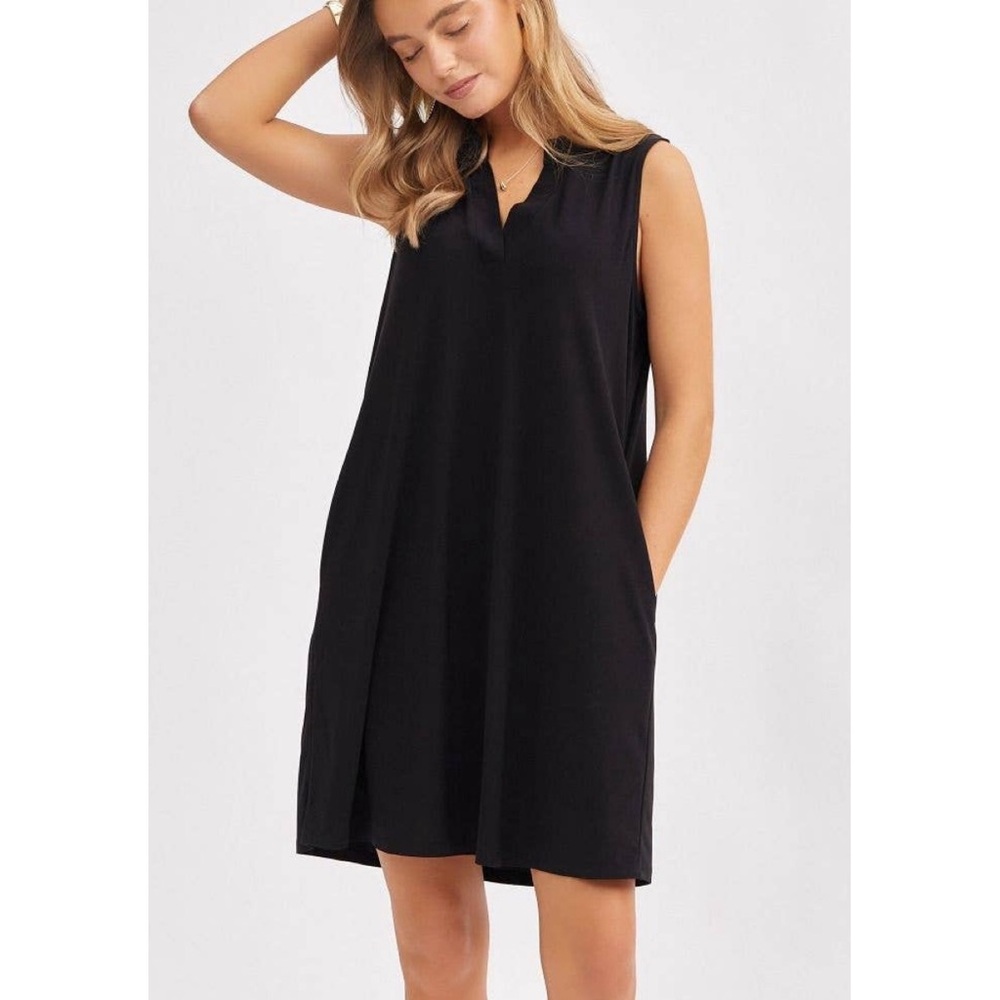 Honeyme Black Tank dress size Large with Pockets, size Large